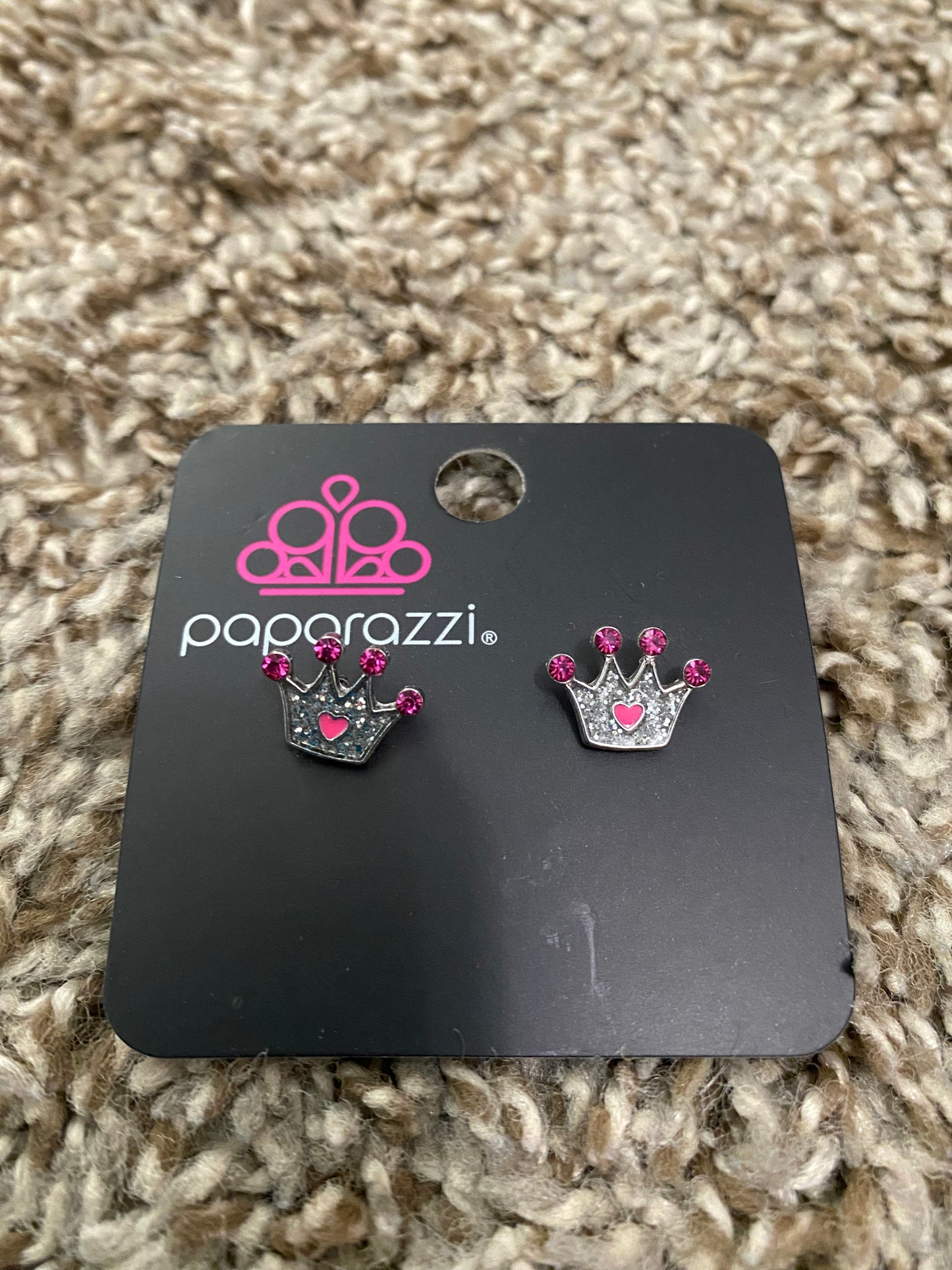 Silver Crown Earrings